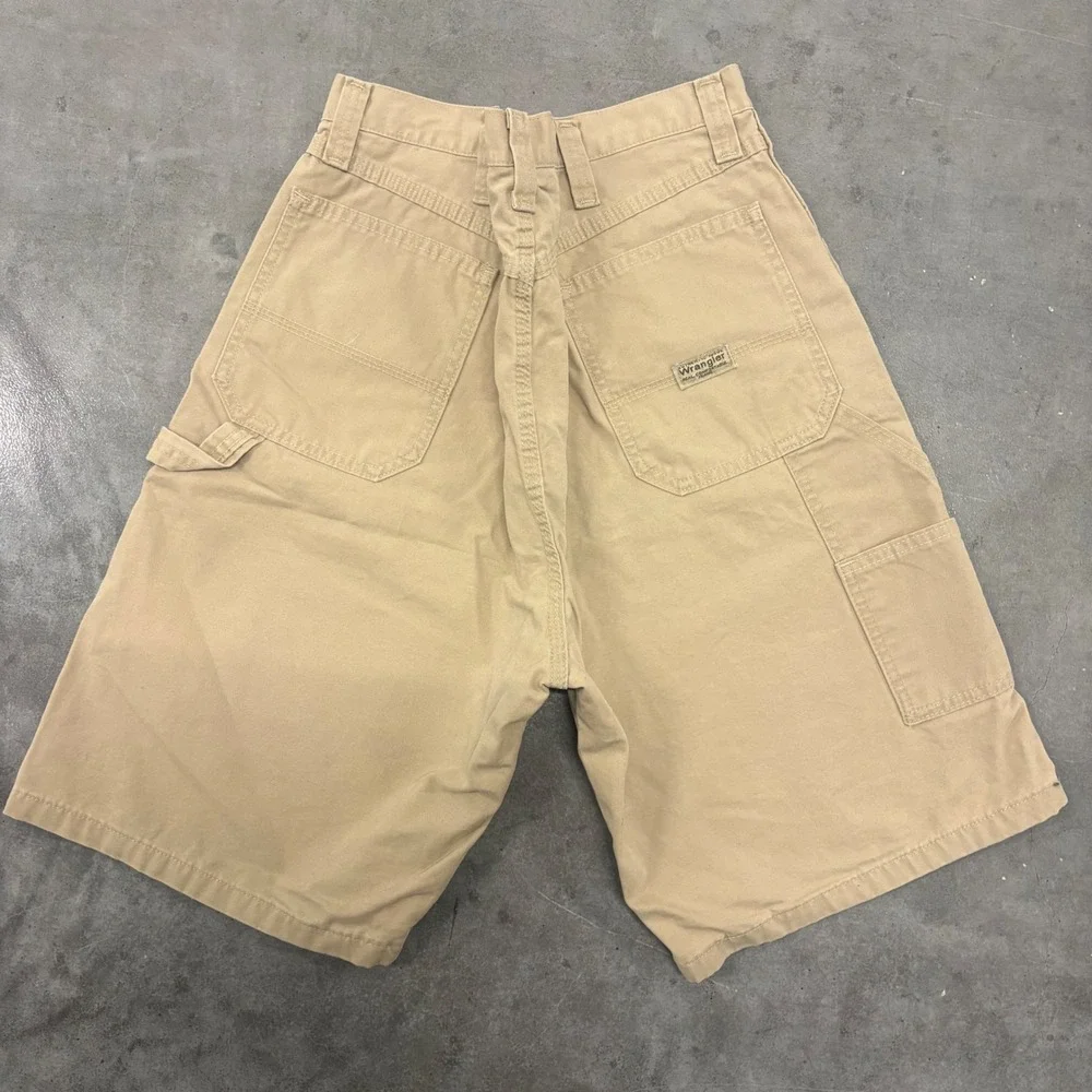 Vintage Y2K/2000s Wrangler Mens Khaki Shorts Tan Cotton Utility Workwear Size 36